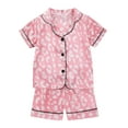 thumbnail image 1 of Otqutp Kids Outfits Set for Party Kids Toddler Baby Girls Spring Summer Cartoon Print Short Sleeve Sleepwear Outfits Pajamas Spring Summer Clothing, 1 of 4
