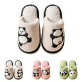 thumbnail image 1 of Otqutp Kids Panda House Slippers Cute Cartoon Cotton Cozy Shoes for Boys Girls Winter Indoor Bedroom Slip On Slipper Sandals, 1 of 6