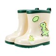 thumbnail image 1 of Otqutp Kids Rain Boots Boys Girls Dinosaur Non-slip Waterproof Rubber Shoes Outdoor Easy-On Mid-Calf Boots for Toddlers, 1 of 8