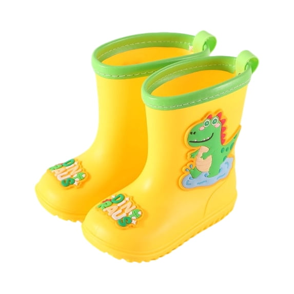 Otqutp Kids Rain Boots Lightweight Non Slip Cartoon Water Shoes Toddlers Waterproof Mid Calf Boots Boys Girls Outdoor Rain Boots