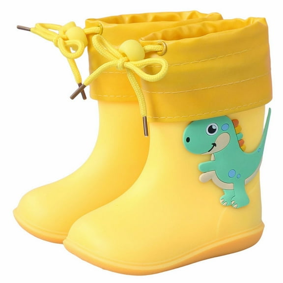 Otqutp Kids Rain Boots Toddler Non Slip Rain Shoes Children Waterproof Boots for Boys Girls Lightweight Rubber Boots