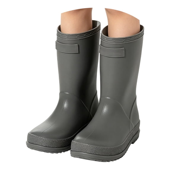 Otqutp Kids Rain Boots Toddlers Boys Girls Non Slip Thick Sole Shoes High-Top Rainboots Outdoor Lightweight Hiking Water Shoes