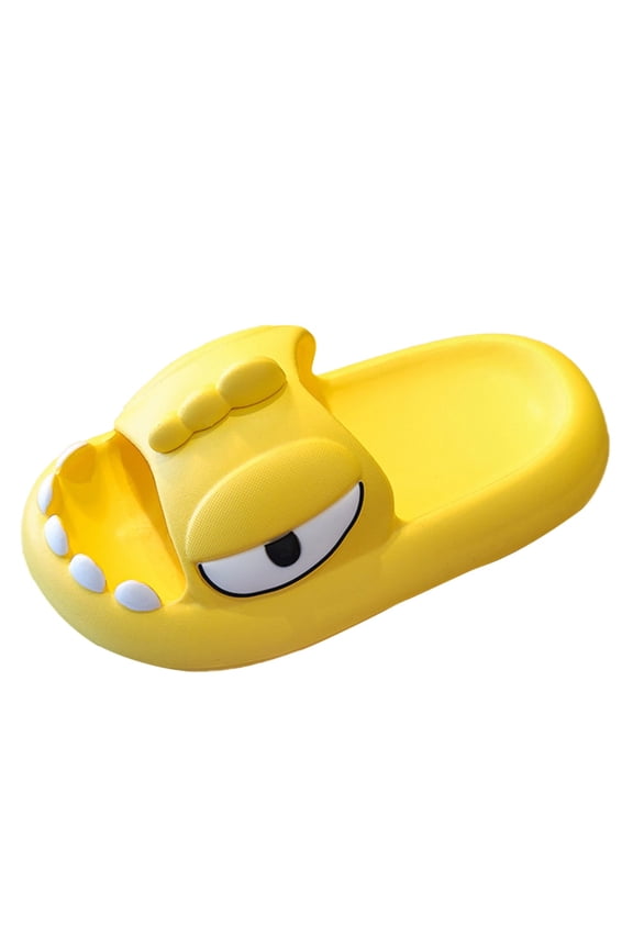Kids Slide Sandals Cute Cartoon Open Toe Anti Slip Cool Slippers Summer Boys Girls Beach Pool Shower Shoes 3.5-15 Years