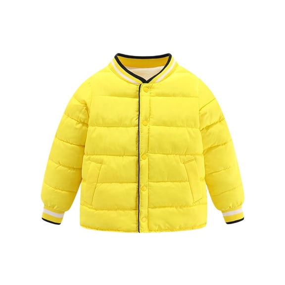 Otqutp Kids Snap Buttons Puffer Jackets Fleece Lined Quilted Warm Coats Boys Girls Open Front Lightweight Winter Outwear