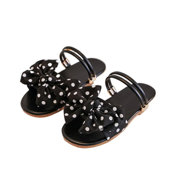 Otqutp Kids Sport Shoes Girls' Sandals Summer Children's Soft Sole Shoes Fashion Girls' Bow Princess Shoes Baby Beach Shoes for 4 To 11Years
