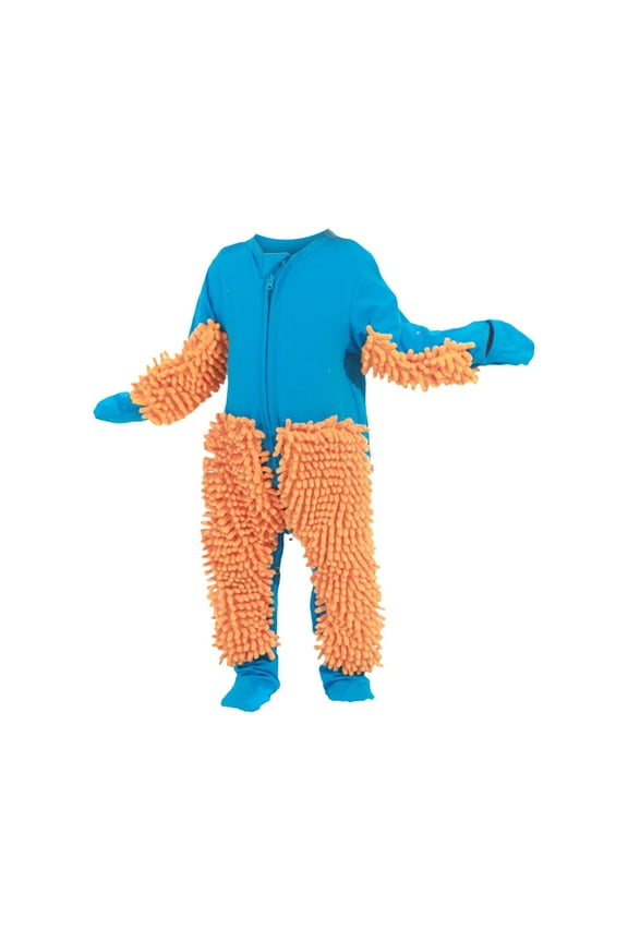 Kids Sweet Home Bodysuit Baby Boys Girls Jumpsuit Solid Color Long Sleeved Hooded Jumpsuit Birthday Indoor and Outdoor(3-Blue,6-12 Months