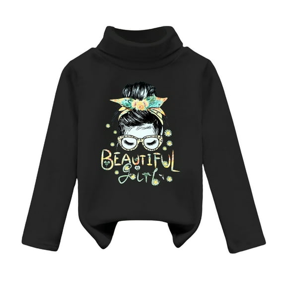 Otqutp Kids Toddler Thanksgiving Christmas Sweatshirts Boys Girls Soft Warm Cute Print Long Sleeve Crew Neck Hoodie Lightweight Soft Pullover Tops(Black,6-7 Years)