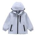 thumbnail image 1 of Otqutp Kids Waterproof Hiking Jackets Boys Girls Lightweight Hooded Raincoat Multi Pocket Zip Up Cargo Windproof Outwear, 1 of 9
