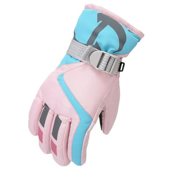 Otqutp Ladies Hiking Gloves Ski Skating Gloves Warm Snow Windproof Winter Snowboarding Gloves Outdoor Mittens for Women and Ladies Cold Weather(Pink,M)