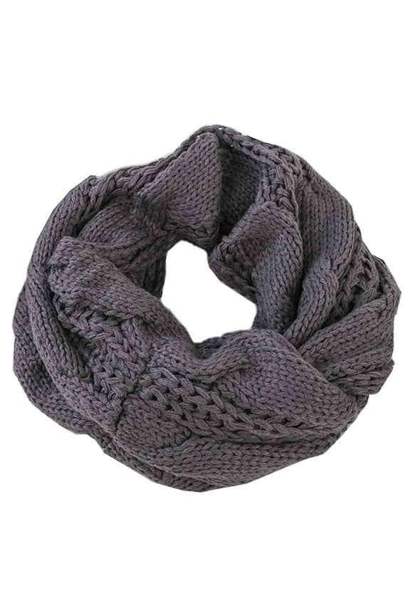 Ladies Outdoor Wrap Scarf Scarf for Women Winter Scarf Infinity Scarf for Women for Cold Weather, Warm Knit Winter Circle Loop Scarf(Dark Gray,)