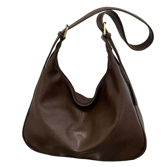 Otqutp Leather Tote Bag Women Shoulder Bag College Tote Leather Handbag Work Tote Bag Purse for Casual Traveling Hiking(Coffee,One Size)