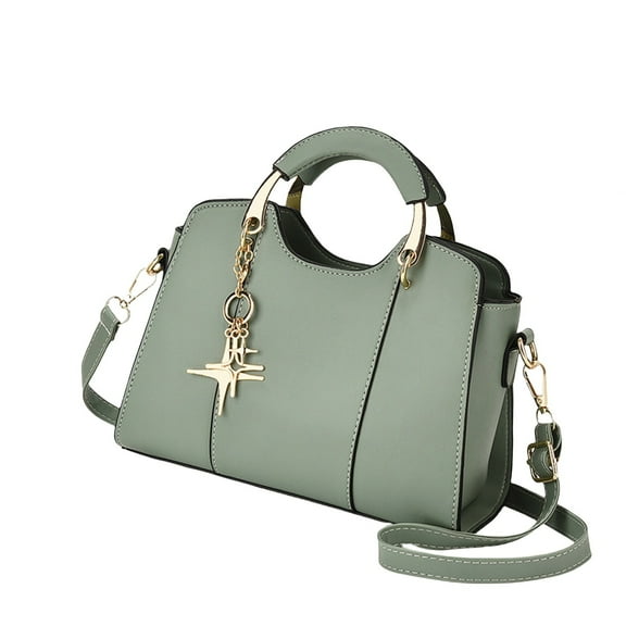 Otqutp Leather Tote Bag Women Shoulder Bag College Tote Leather Handbag Work Tote Bag Purse for Casual Traveling Hiking(Green,One Size)