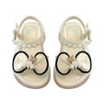thumbnail image 1 of Otqutp Lightweight Shoes for Kids Girls Sandals Summer for Children Wearing Beach Shoes Pearl Soft Sole Comfortable Flat Sandals Summer Dress Shoes, 1 of 4
