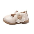 thumbnail image 1 of Otqutp Littel Girls Causal Footwear for 0 to 4 Years Toddler Baby Single Shoes Soft Soled Leather Children's Toddler Shoes Flower Baby Shoes, 1 of 7