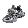 thumbnail image 1 of Otqutp Children Shoes Fashion All Seasons Children Sports Shoes Girls Boys Flat Sole Thick Sole Non Slip Comfortable Casual Sneakers(Silver,10.5-11 Years), 1 of 6