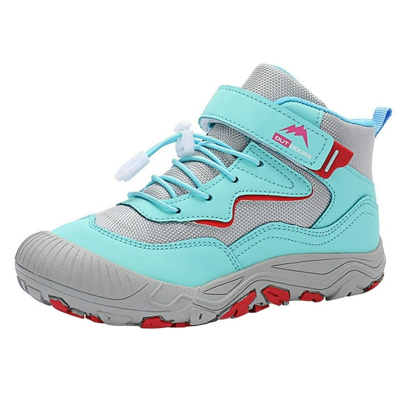 Otqutp Little Boys Nonslip Sneakers Shoes Children's Sports Shoes Trainers Boys Hiking Shoes Trainers Boys Shoes Girls Outdoor Non Slip Lightweight Children's Shoes Hiking Boots(Blue,5-5.5 Years)