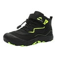 thumbnail image 1 of Otqutp Little Boys Nonslip&nbsp;Sneakers Shoes Sports Shoes Trainers Boys Hiking Shoes Trainers Boys Shoes Girls Outdoor Non Slip Lightweight Children's Shoes Hiking Boots(Black,4-4.5 Years), 1 of 5