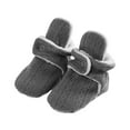 thumbnail image 1 of Otqutp Little Boys Sports Sneakers Toddler Baby Shoes Socks Solid Color Patchwork Knitted Plush Baby Breathable Socks Shoes 0 To 12 Months(Gray,9-12Months), 1 of 5