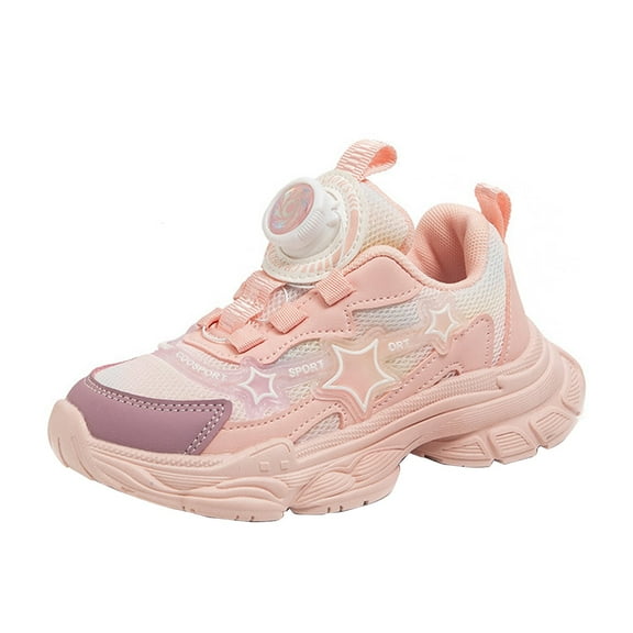 Otqutp Little Girls Nonslip&nbsp;Sneakers Breathable Fashion Big Kids Winter Water Proof Flat Keep Warm Snow Boots Non Slip Comfortable Shoes 3-11Years(Pink,5-5.5 Years)