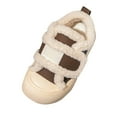 thumbnail image 1 of Otqutp Little Girls Round Toe Casual&nbsp;Sneakers 3-11Years Kids Fashion Big Kids Winter Water Proof Flat Keep Warm Snow Boots Comfortable Shoes(Khaki,5.5-6 Years), 1 of 1