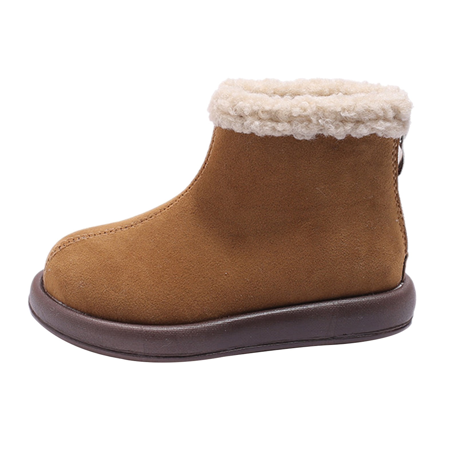 Otqutp Little Kid Autumn Shoes Girls Single Shoes Bowknot First Shoes Buckle Strap Toddler Soft Bottom Breathable Princess Shoes for 0-13 Years(Brown,2.5-3 Years)