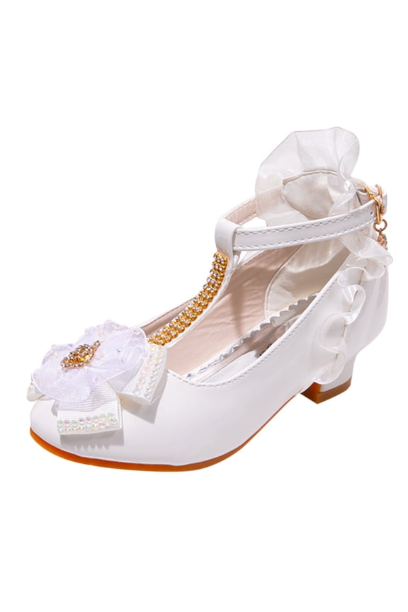 Little Kid Lightweight Shoes Children Shoes Princess Single Shoes Stage Fashion Shoes Girls Walk Show Performance Shoes