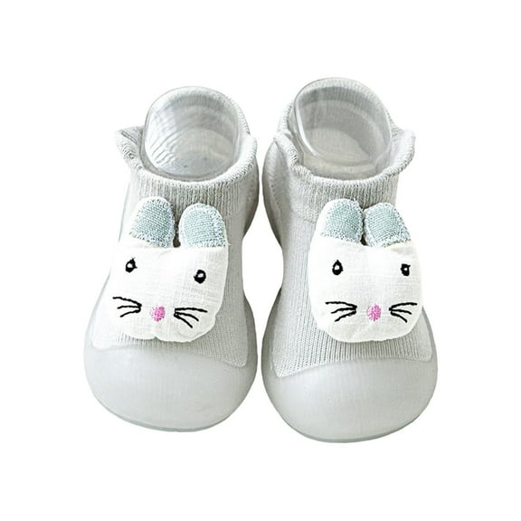 Otqutp Little Kid Lightweight Sneakers Toddler Girl Boy Shoes Sock Animal Decoration for 0 To 4 Years Breathable Soft Sole Shoes