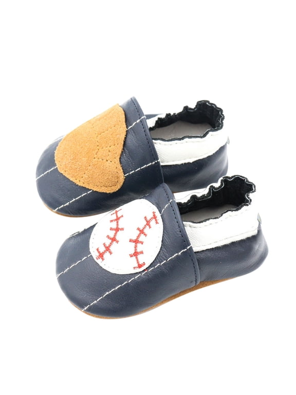 Little Kid Nonslip Shoes Spring and Summer Children Toddler Shoes Boys and Girls Sports Shoes Slip On Comfortable Baseball Pattern Shoes