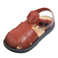 thumbnail image 1 of Otqutp Little Kid Round Toe Shoes&nbsp; Summer Children Toddler Baby Girls Boys Solid Sandals Shoes Slippers Soft Sole Footwear for Children1-6Years, 1 of 8