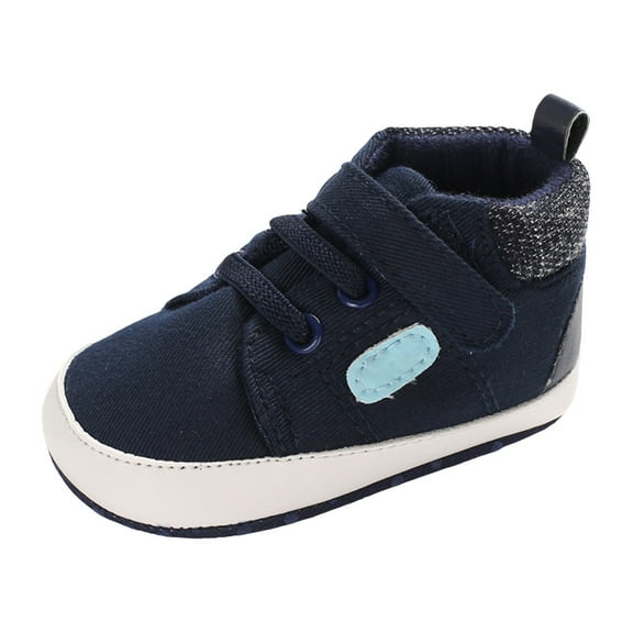 Otqutp Little Kid Shoes Children's Casual Canvas Shoes Breathable Indoor Toddler Fall Winter Round Toe Shoes for Boys Girls 0 To 12Months(Blue,9-12Months)