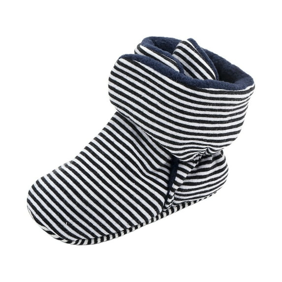 Otqutp Little Kid Solid Color Shoes Toddler Baby Shoes Socks Solid Color Patchwork Knitted Plush Baby Socks Shoes for 0 To 12Months(Blue,3-6Months)