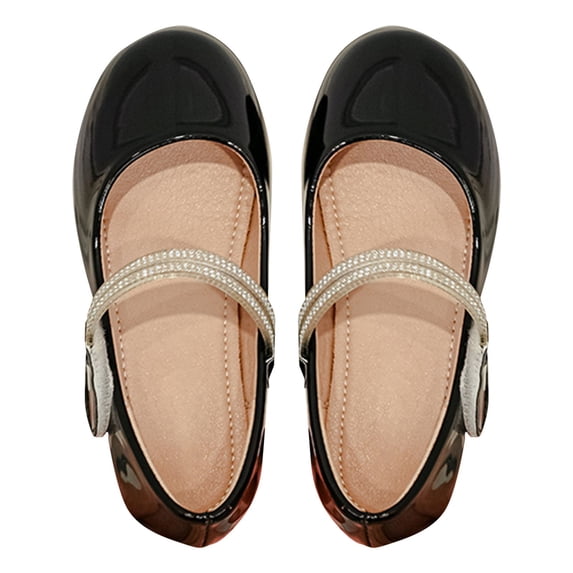 Otqutp Little Kid Sports Shoes Girls' Soft Soled Simple Comfortable Single Shoes Children's Leather Small Leather Shoes Toddler Girls Dress Shoes Little Girls