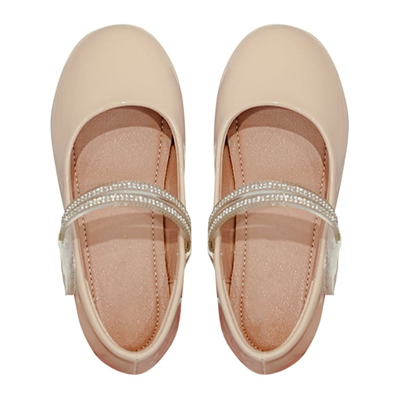 Otqutp Little Kid Sports Shoes Girls' Soft Soled Simple Comfortable Single Shoes Children's Leather Small Leather Shoes Toddler Girls Dress Shoes Little Girls