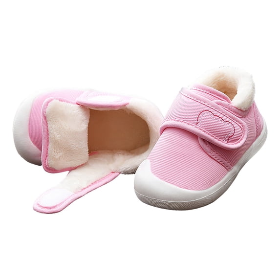Otqutp Little Kid Sports Sneakers Baby Boy Girl Sneakers Fall and Winter Soft Sole Non Slip Padded Cotton Shoes Lightweight Toddler Shoes