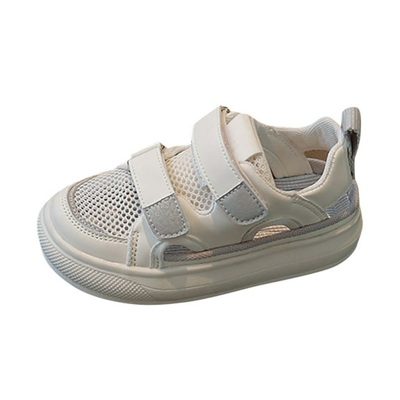 Otqutp Little Kid Spring Autumn Shoes Children's Boys Girls Mesh Board Shoes Solid Color Hollow Beach Shoes Sports Sandals