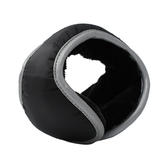 Otqutp Men's Adjustable Earmuffs Winter Warm Earmuffs Soft and Warm Knitted Plush Earmuffs Cold Earmuffs for Men Women Outdoor Activities(Black,One Size)