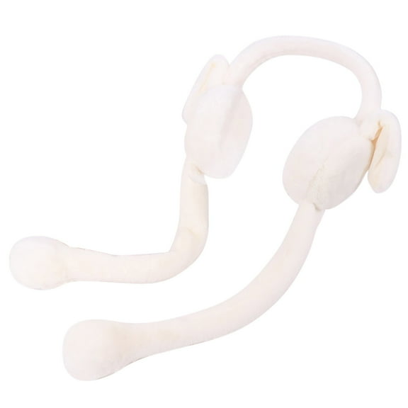 Otqutp Men's Foldable Earmuffs Unisex Ear Moving Bunny Ear Cute Rabbit Ear Warmer Winters/Outdoor Ear Up Headbands Earmuffs for Women Cold Weather Outdoor Activities(White,One Size)