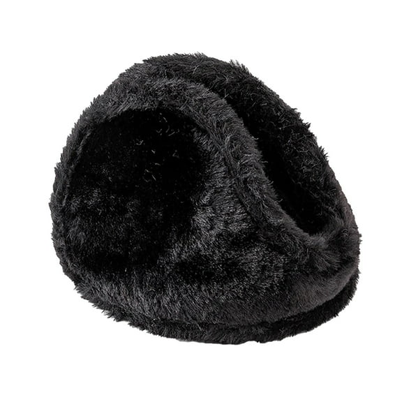 Otqutp Men's Warm Earmuffs Winter Warm Earmuffs Soft and Warm Knitted Plush Earmuffs New Year Cold Earmuffs for Outdoor Cold Weather(Black,One Size)
