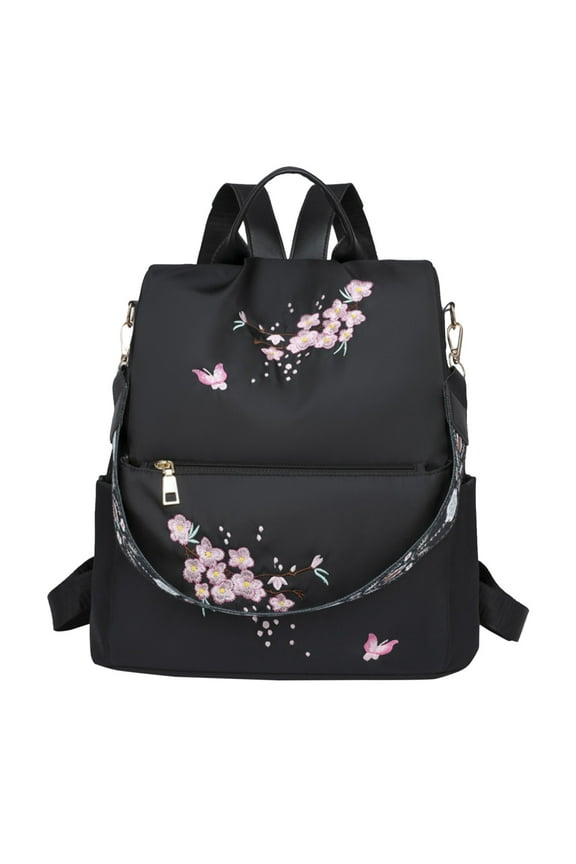 Mini Backpack for Women,Small Backpack Purse for Travel Work Cute Backpack Daypack with Multiple Pocket Mini Bag for Daily College (Black,One Size)