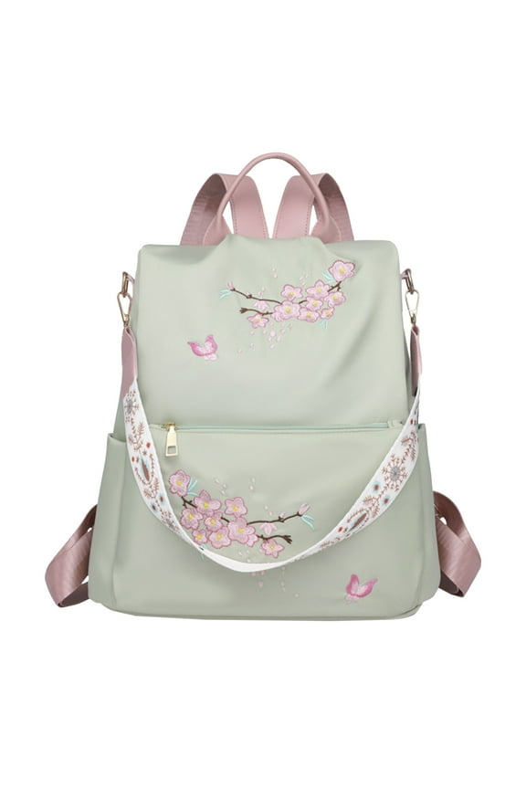 Mini Backpack for Women,Small Backpack Purse for Travel Work Cute Backpack Daypack with Multiple Pocket Mini Bag for Daily College (Green,One Size)