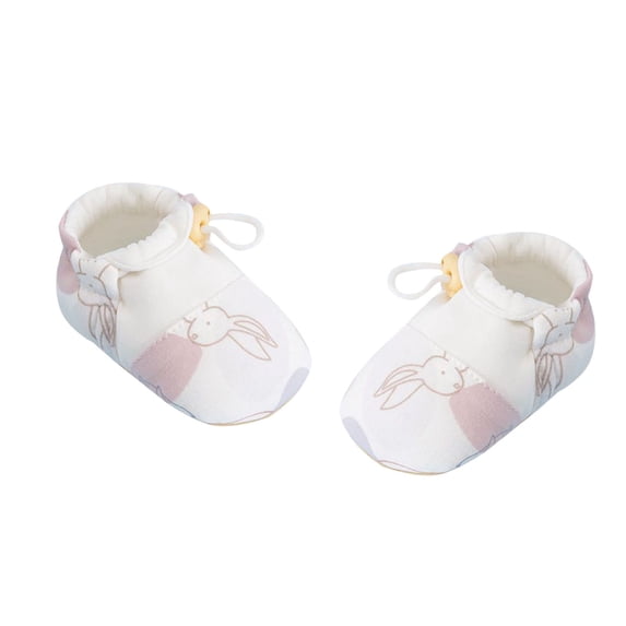 Otqutp Newborn Baby Sock Booties Cotton Color Block Elastic Cuff Shoes Non Slip Sole Indoor Pre Walker Footwear for Boys Girls