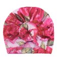 thumbnail image 1 of Otqutp Outdoor Travel Cap for 0 to 3Years Children Toddler Kids Baby Boy Girl Floral Print Knotted Hat Beanie Headwear Accessories, 1 of 1