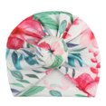 thumbnail image 1 of Otqutp Outdoor Travel Cap for 0 to 3Years Children Toddler Kids Baby Boy Girl Floral Print Knotted Hat Beanie Headwear Accessories, 1 of 1