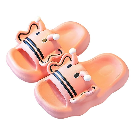 Otqutp Pageant Baby Girls Shoes Toddler Kids Boys Summer Cartoon Indoor and Outdoor Wear Non Slip Flip Flops Cool Slippers