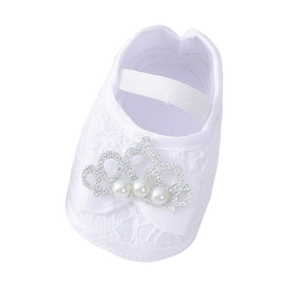 Otqutp Pageant Footwear for Flower Girls Baby Shoes Fashion Soft Sole Toddler Shoes Pearl Dress Flower Princess Shoes Toddler Shoes