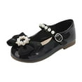 thumbnail image 1 of Otqutp Pageant Toddler Girls Dance Shoes Children Shoes Fashion Flat Casual Shoes Small Leather Shoes Girl Princess Shoes Flat Bottom Light Buckle Comfortable Cute Bow, 1 of 7