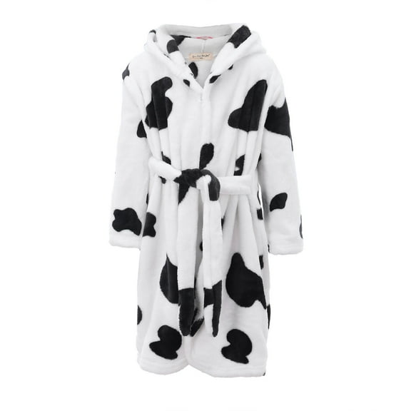 Otqutp Pajamas for Toddler Kids Baby Boys Girls Cartoon Bathrobes Hooded Warm Flannel Night-Robe Sleepwear for 1 to 8 Years