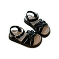 thumbnail image 1 of Otqutp Party Dance Shoes for Toddler Girls Children's Posh Sandal Comfortable Flat Sandal Summer Shoes Vintage Platform Sandals, 1 of 4