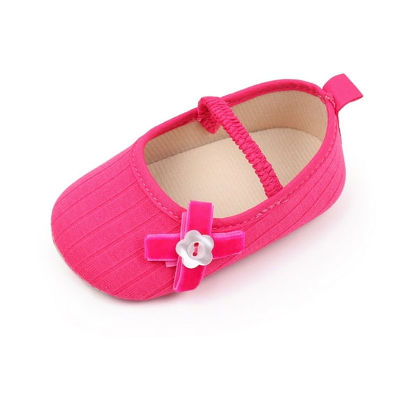 Otqutp Princess Footwear for Baby Girls Fashion Spring Summer Soft Sole Solid Color Bowknot Children Casual Shoes for 0 to 12 Months