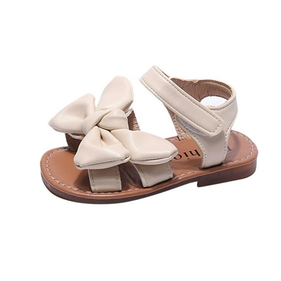 Otqutp Princess Footwear for Toddler Girls Fashion Spring Summer Toe Solid Color Bowknot Children Casual Shoes for 1 to 7 Years